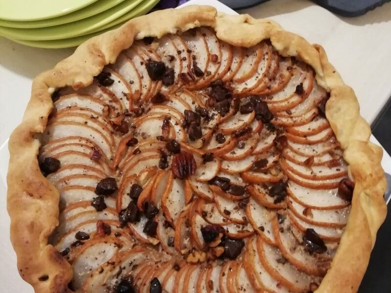 Cliquez pour zoomer ! Tarte rustique poire pécan Thermomix par anethbl03