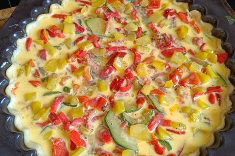 Cliquez pour zoomer ! Quiche poivrons et courgettes Thermomix par anethbl03