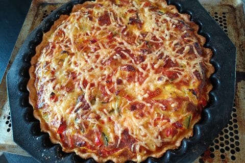 Cliquez pour zoomer ! Quiche poivrons et courgettes Thermomix par anethbl03