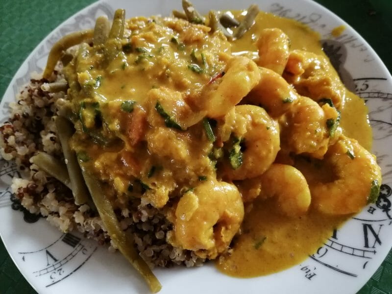 Cliquez pour zoomer ! Curry de crevettes au lait de coco Thermomix par charlottedailloux