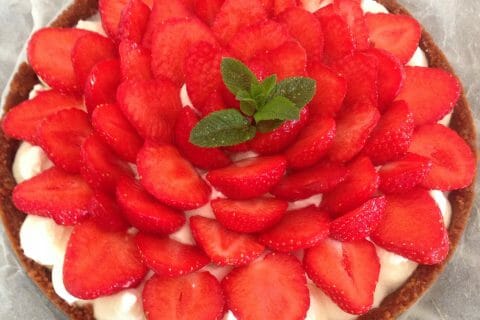 Cliquez pour zoomer ! Tarte aux fraises sans cuisson au Thermomix