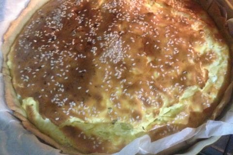 Cliquez pour zoomer ! Tarte courgettes, chèvre et pignons de pin au Thermomix