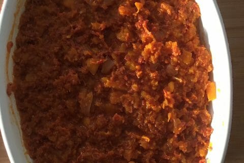 Cliquez pour zoomer ! Crumble de butternut au chorizo Thermomix par melbrb