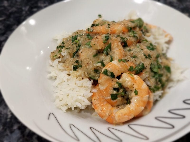 Cliquez pour zoomer ! Crevettes miel sésame au lait de coco Thermomix par MaPicardie