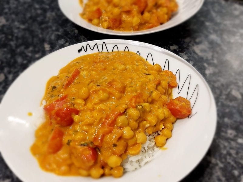 Cliquez pour zoomer ! Curry de pois chiches au lait de coco Thermomix par MaPicardie