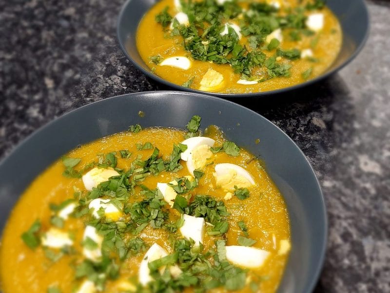 Cliquez pour zoomer ! Soupe aux oeufs et à la coriandre Thermomix par MaPicardie