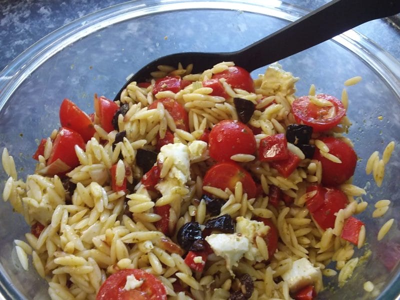 Cliquez pour zoomer ! Salade d’orzo à la méditerranéenne Thermomix par MaPicardie