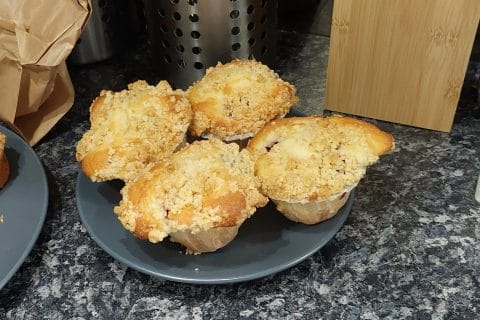 Cliquez pour zoomer ! Muffins aux mûres façon crumble Thermomix par MaPicardie
