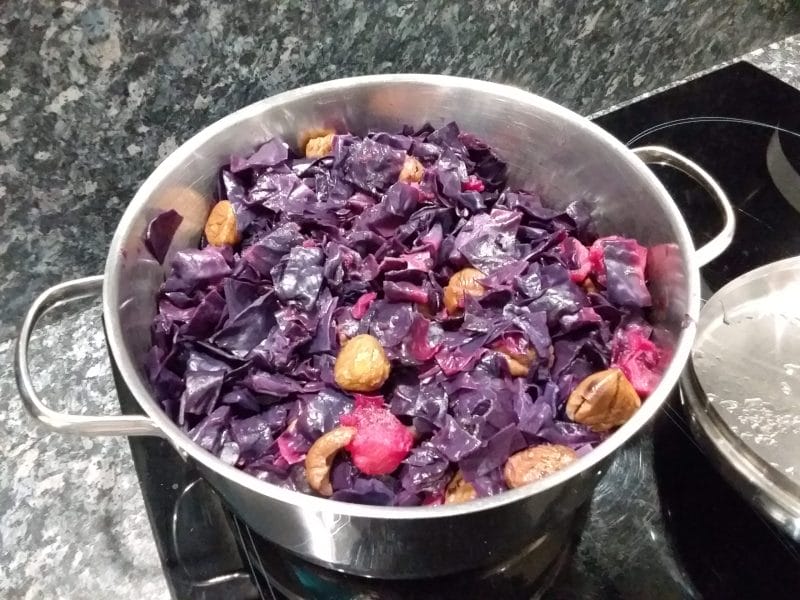 Cliquez pour zoomer ! Chou rouge, lardons et pommes Thermomix par MaPicardie