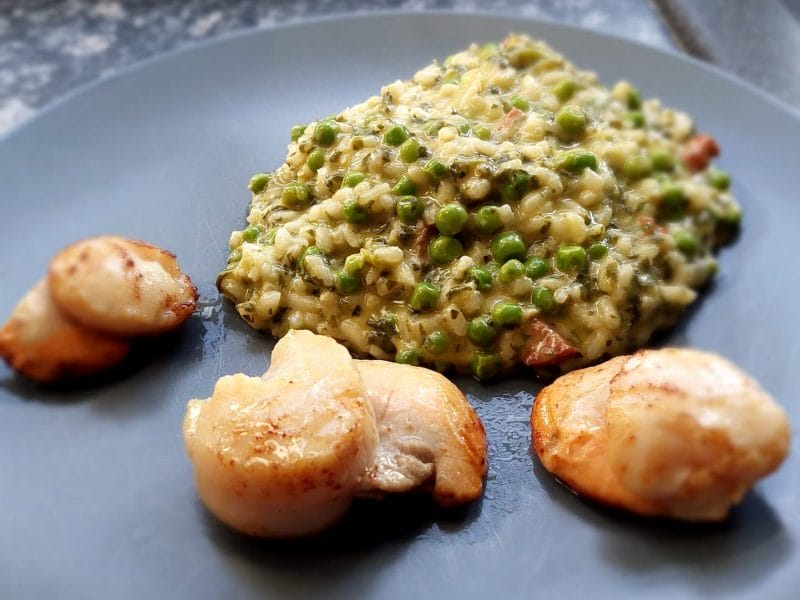 Cliquez pour zoomer ! Risotto aux épinards et petits pois Thermomix par MaPicardie