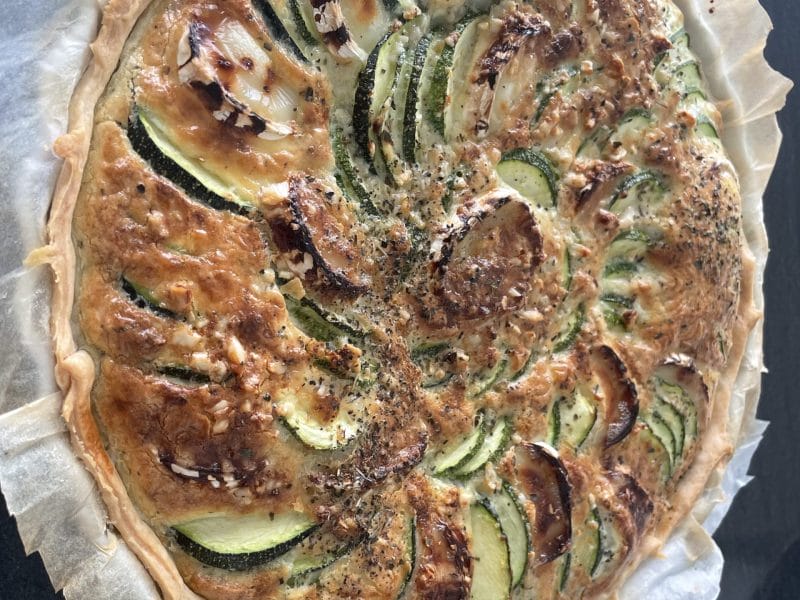 Cliquez pour zoomer ! Tarte courgettes, chèvre et pignons de pin Thermomix par emmanuellemachado