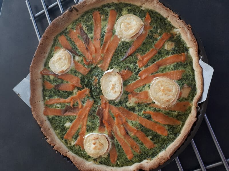 Cliquez pour zoomer ! Tarte épinards, saumon et chèvre Thermomix par 18yvchris