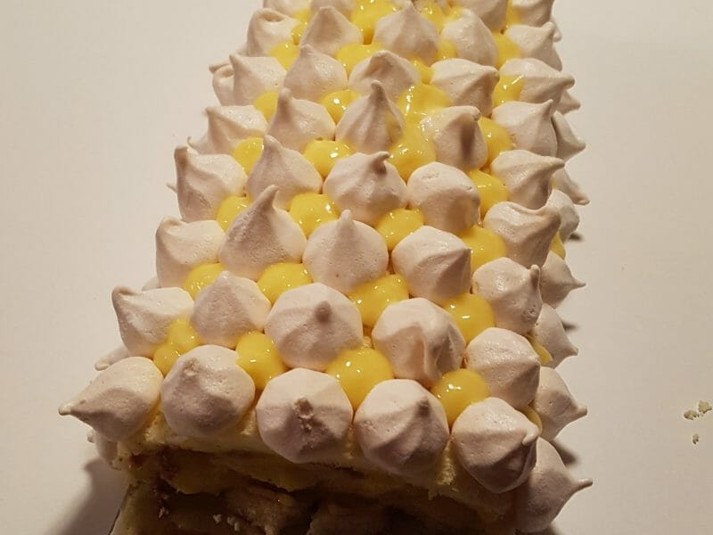 Bûche au citron meringuée Thermomix par math88120