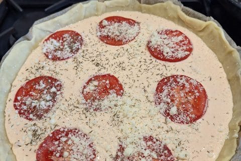 Cliquez pour zoomer ! Tarte aux tomates cerises et parmesan Thermomix par mounelly