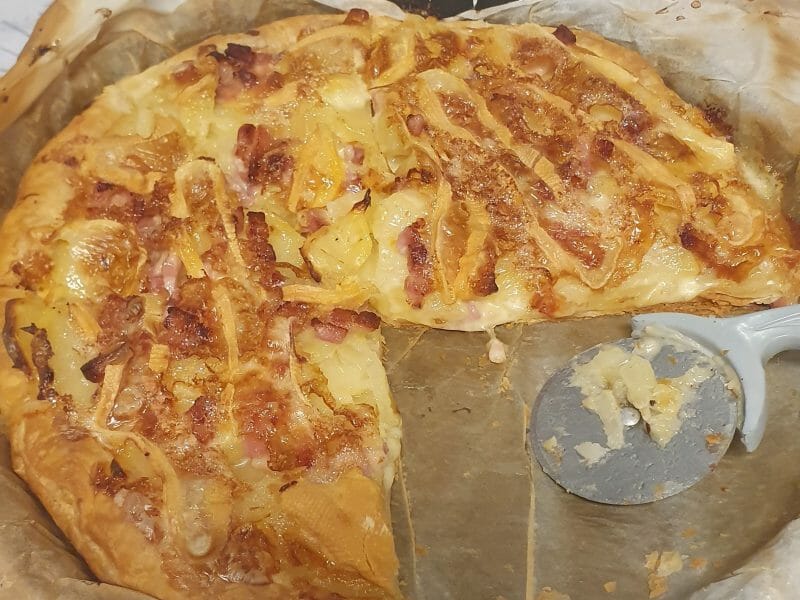 Cliquez pour zoomer ! Tarte aux pommes de terre et lardons Thermomix par aurelie_l