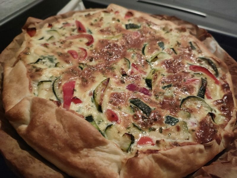 Cliquez pour zoomer ! Quiche poivrons et courgettes Thermomix par kinose