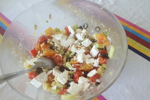 Cliquez pour zoomer ! Salade de pâtes à la grecque au Thermomix