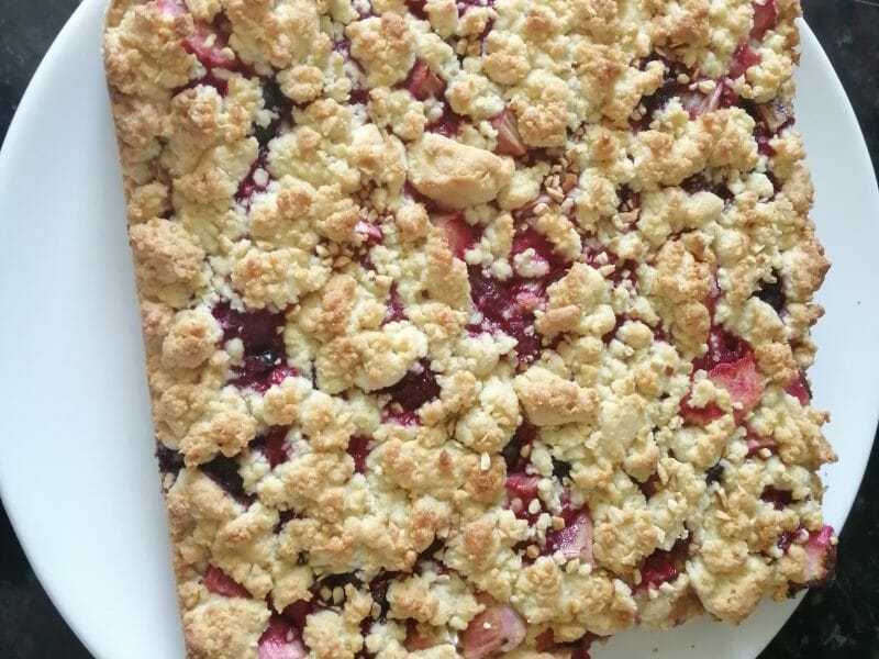 Cliquez pour zoomer ! Cookie-crumble rhubarbe framboises Thermomix par JessyK21