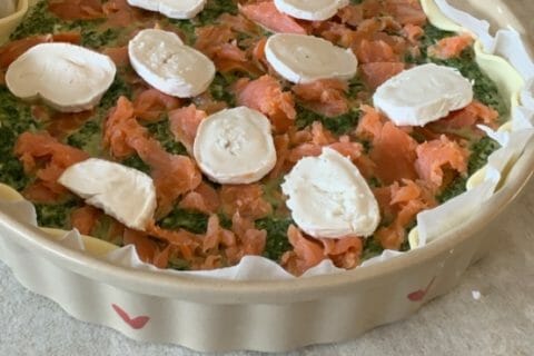 Cliquez pour zoomer ! Tarte épinards, saumon et chèvre Thermomix par aimee68
