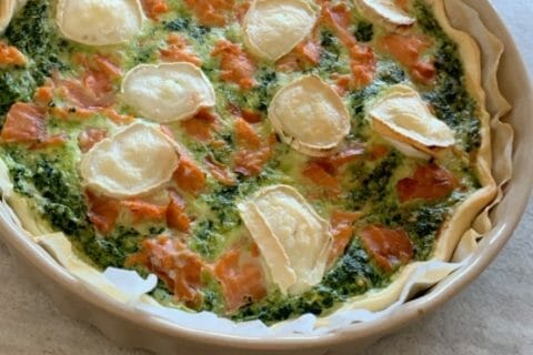 Cliquez pour zoomer ! Tarte épinards, saumon et chèvre Thermomix par aimee68