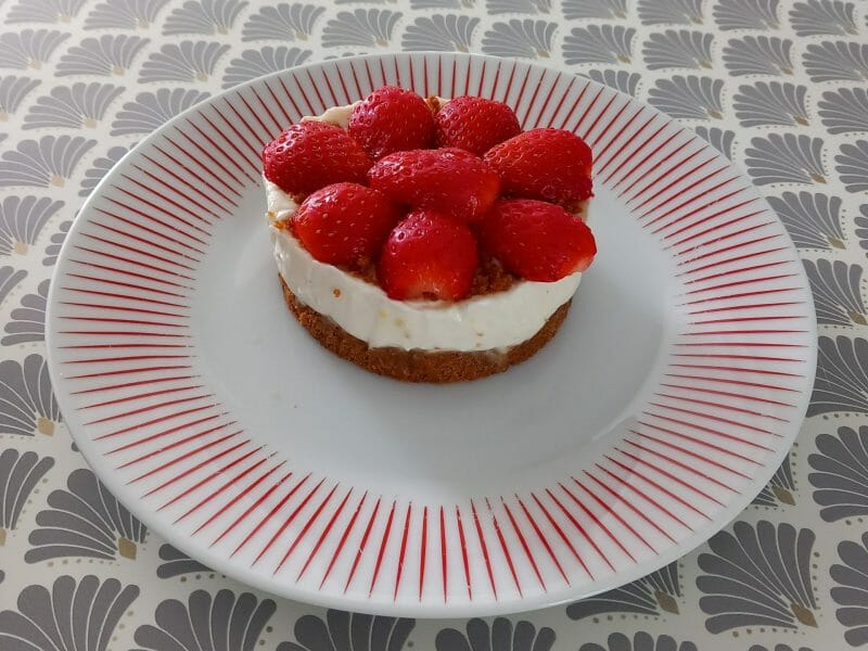 Cliquez pour zoomer ! Tarte aux fraises sans cuisson Thermomix par HEURIA