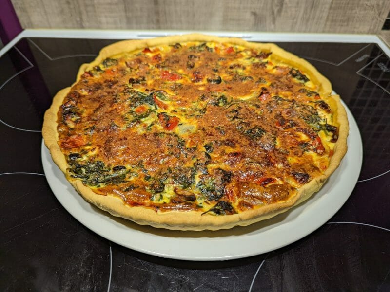 Cliquez pour zoomer ! Quiche aux épinards et au poivron rouge Thermomix par cecicecile