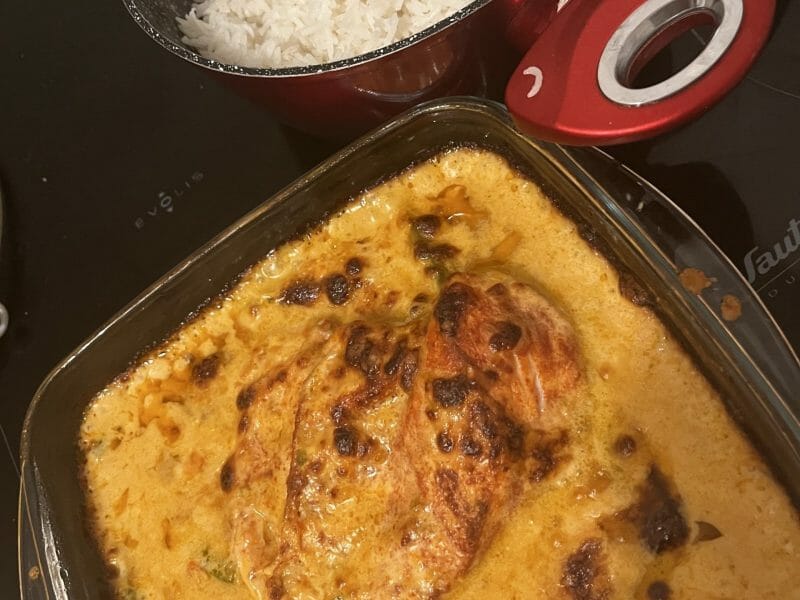 Cliquez pour zoomer ! Poulet à la crème de poivrons Thermomix par sohan