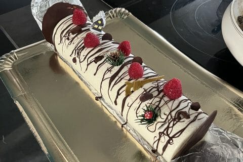 Cliquez pour zoomer ! Bûche citron et framboises Thermomix par lisa34500