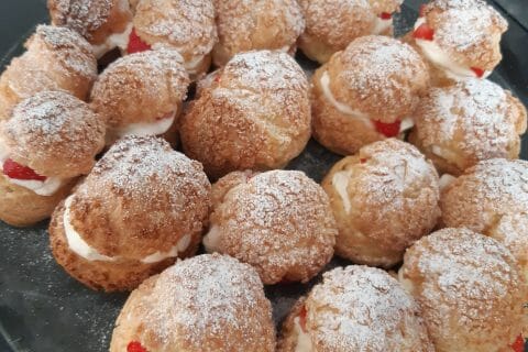 Cliquez pour zoomer ! Choux craquelin fraises chantilly Thermomix par sofi22370