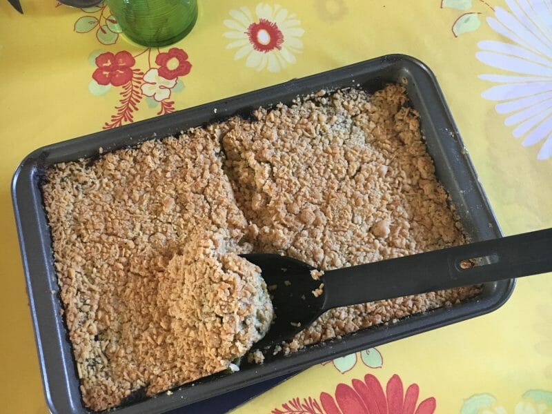 Cliquez pour zoomer ! Crumble courgettes, basilic et parmesan Thermomix par catherine_27