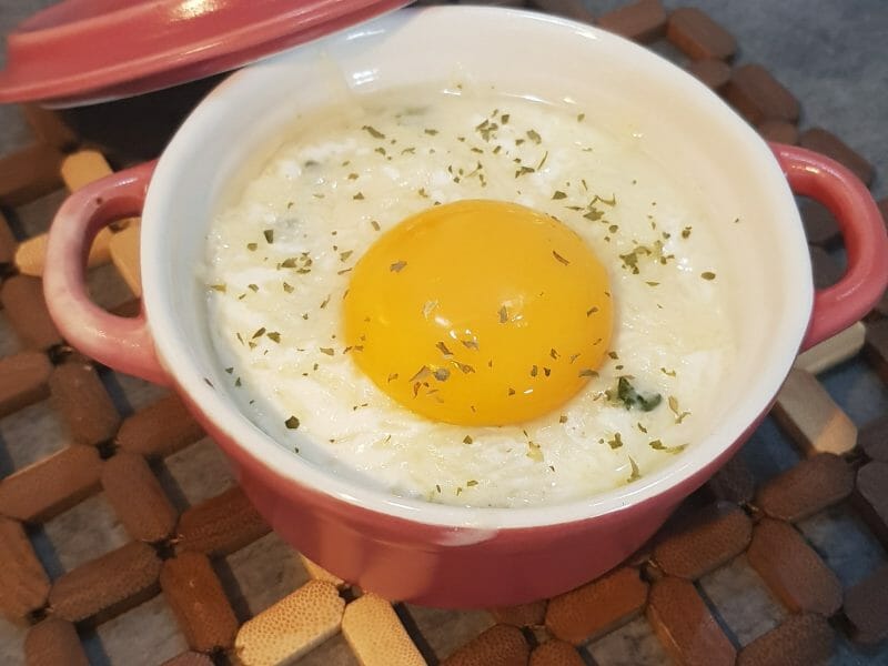 Cliquez pour zoomer ! Oeufs cocotte épinards et chorizo Thermomix par amandine2412