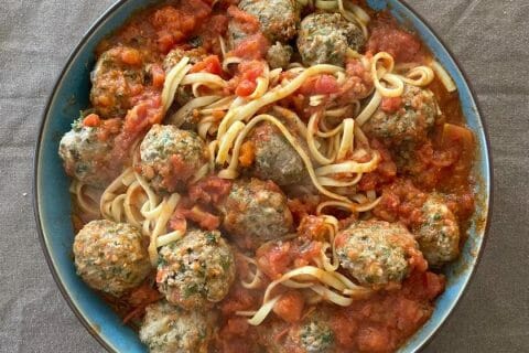 Cliquez pour zoomer ! Boulettes de viandes à la sauce tomate Thermomix par Loupaju