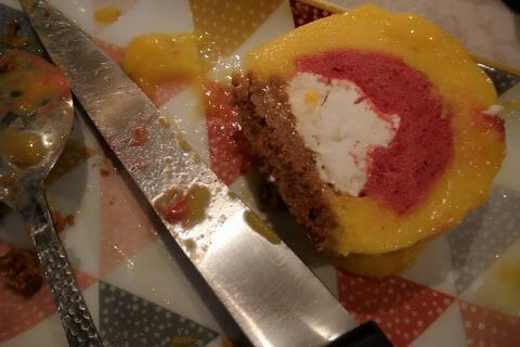 Cliquez pour zoomer ! Bûche glacée mangue et framboise Thermomix par aurelie_90