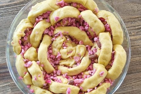Cliquez pour zoomer ! Brioche aux pralines roses Thermomix par Mary Hell