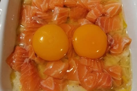 Cliquez pour zoomer ! Oeufs cocotte poireaux et saumon fumé Thermomix par lapetitelouloute