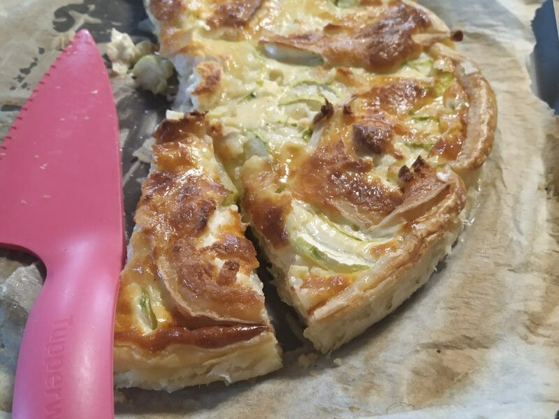 Cliquez pour zoomer ! Tarte courgettes, chèvre et pignons de pin Thermomix par emiliemonpas
