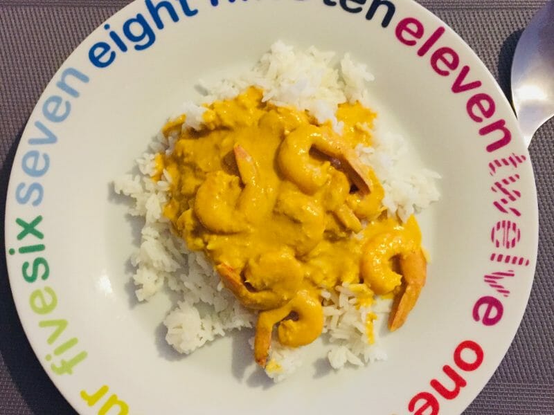 Cliquez pour zoomer ! Curry de crevettes au lait de coco Thermomix par kataleyaudrey