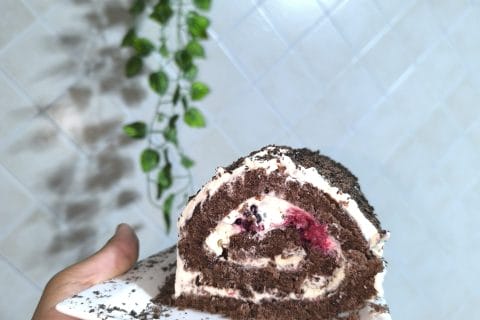 Cliquez pour zoomer ! Bûche forêt noire Thermomix par Titima el alaoui