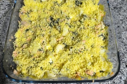 Cliquez pour zoomer ! Gratin de pommes de terre, saumon et épinards Thermomix par Titima el alaoui