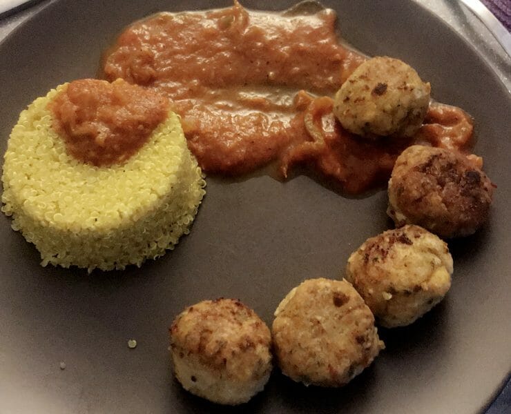 Cliquez pour zoomer ! Boulettes de poulet aux olives Thermomix par shabi73