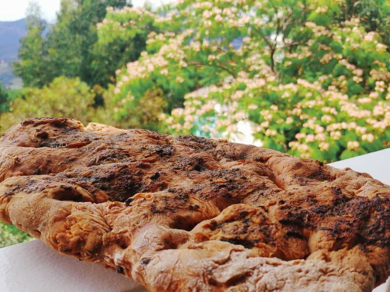 Cliquez pour zoomer ! Fougasse olives et lardons Thermomix par TaniaNia