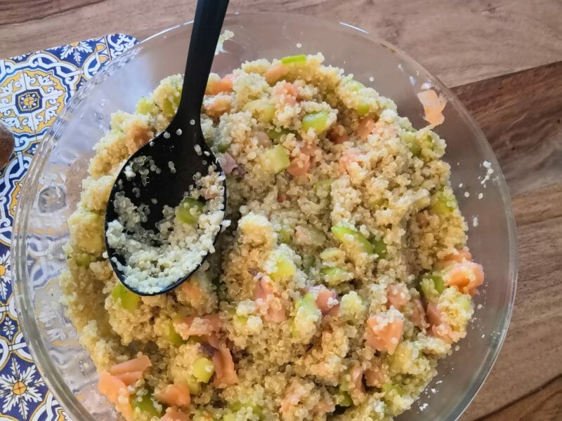 Cliquez pour zoomer ! Risotto de quinoa, courgettes et saumon Thermomix par aurore_42