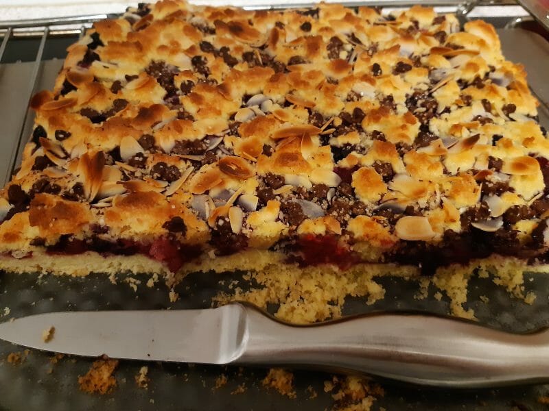 Cliquez pour zoomer ! Cookie-crumble rhubarbe framboises Thermomix par pl40230