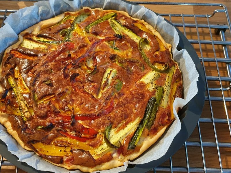 Cliquez pour zoomer ! Quiche poivrons et courgettes Thermomix par aurore_63