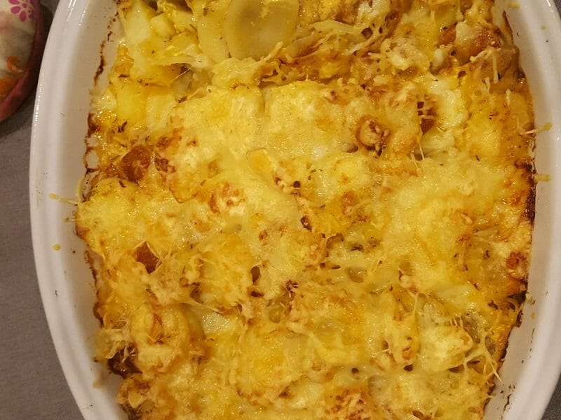 Cliquez pour zoomer ! Gratin de pommes de terre au chorizo Thermomix par noemiemkh