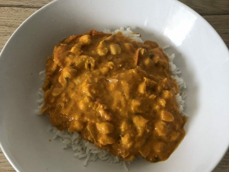 Cliquez pour zoomer ! Curry de pois chiches au lait de coco Thermomix par MR