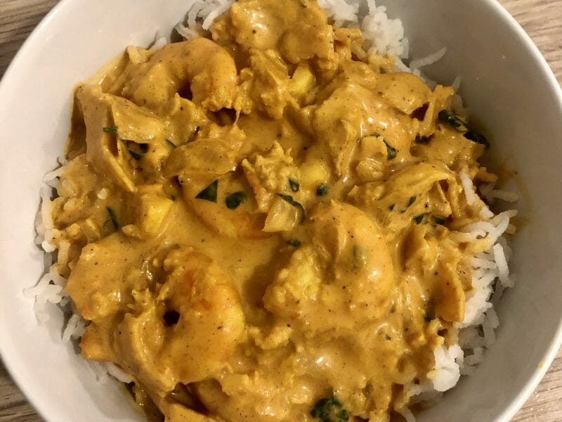Cliquez pour zoomer ! Curry de crevettes au lait de coco Thermomix par MR