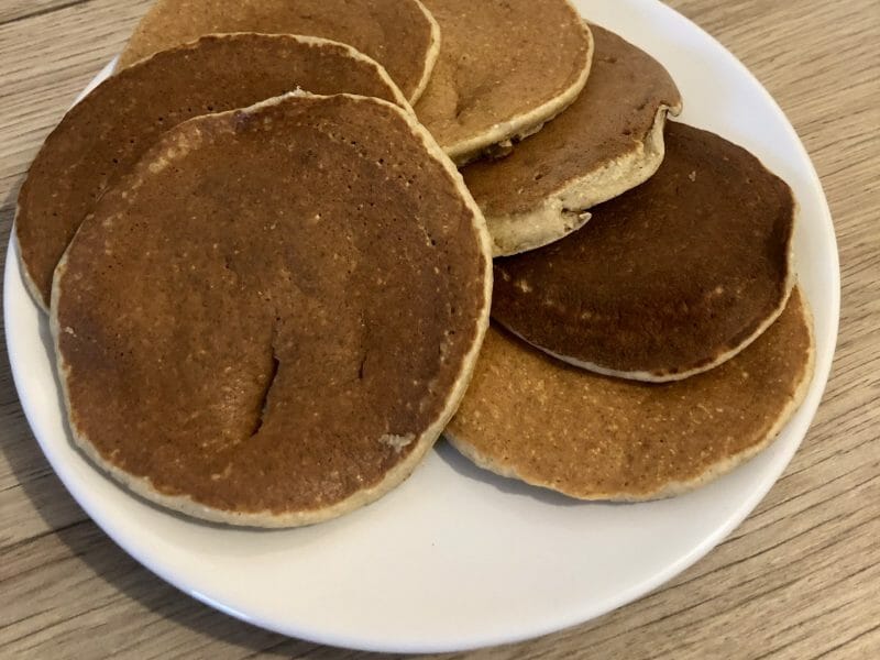Cliquez pour zoomer ! Pancakes healthy flocons d’avoine et banane Thermomix par MR