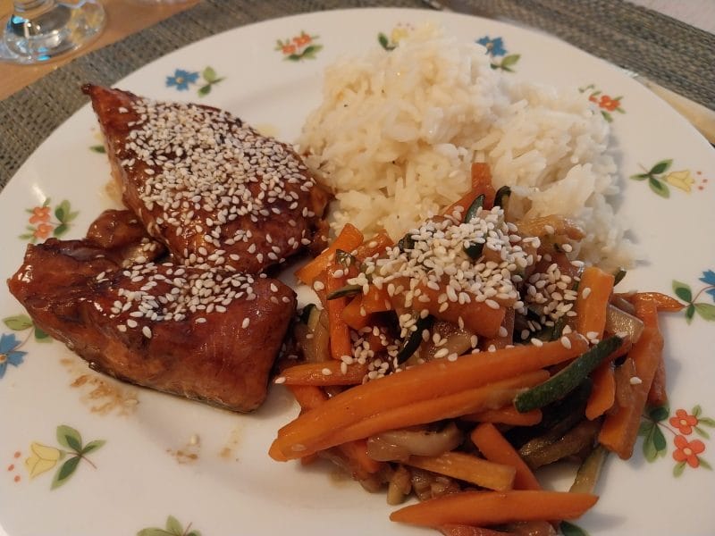 Cliquez pour zoomer ! Saumon teriyaki Thermomix par titiminoune