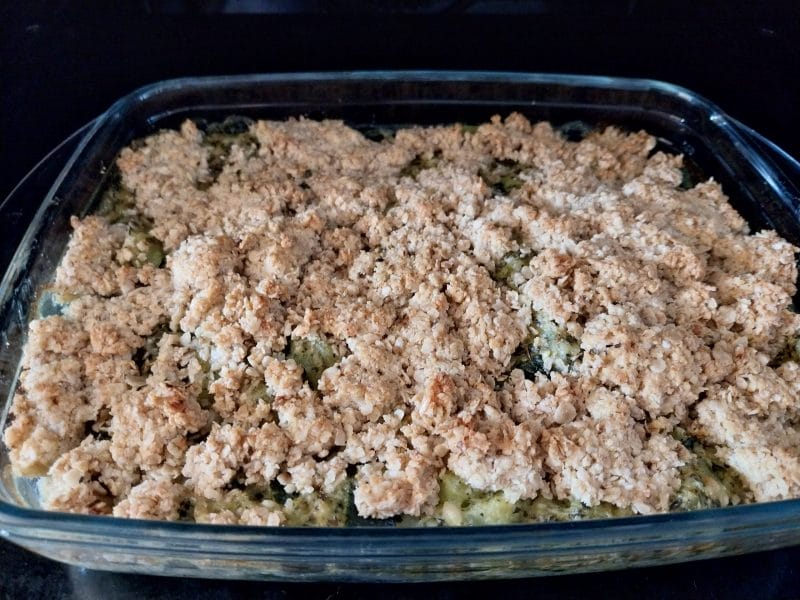 Cliquez pour zoomer ! Crumble courgettes, basilic et parmesan Thermomix par titiminoune